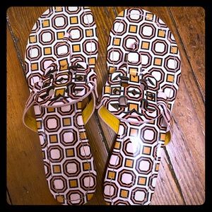 Tory Burch Patterned Miller Sandals Size 8